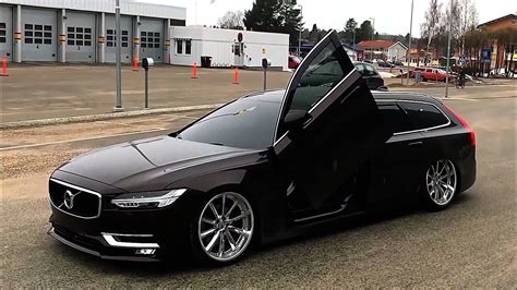 Volvo V90 With Lambo Doors And Air Suspension Volvo Tuning Youtube