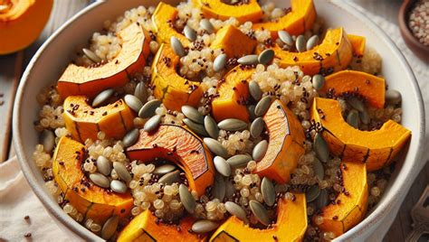 Ensalada De Calabaza Asada Con Quinoa Y Pepitas De Girasol Una Opción