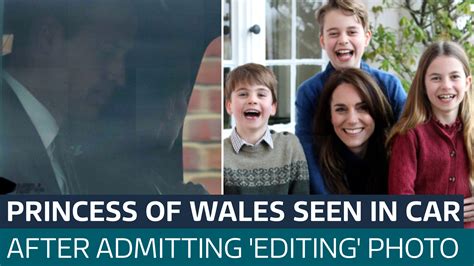 Princess of Wales seen in car after apologising over 'edited' family photo - Latest From ITV News