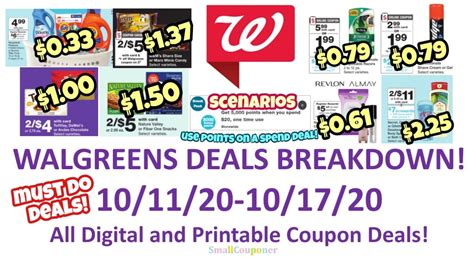 Walgreens Deals Breakdown 10 11 20 10 17 20 0 33 Tide All Digital