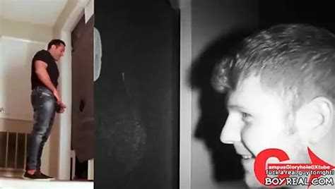 Super Fit Uncut Latino Shoots Hard At The Gloryhole Gay Blowjob