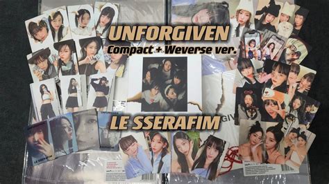 Unboxing Le Sserafim St Full Album Unforgiven Compact Weverse