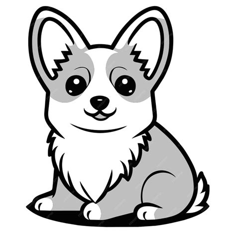 Sitting corgi svg outline cut file corgi clipart corgi vector cute dog