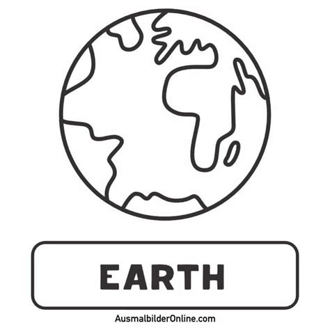Kostenlose Ausmalbilder: Erde online und zum ausdrucken für Kinder,