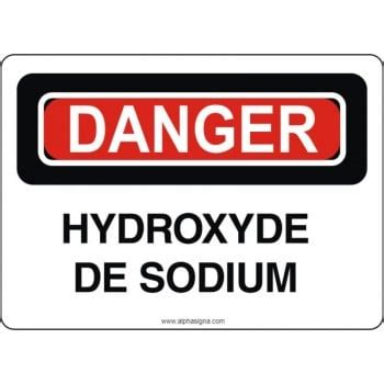 Affiche De S Curit Danger Hydroxyde De Sodium