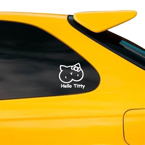 20 Colors Hello Titty Vinyl Decal Sticker Jdm Custom Truck Window