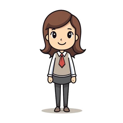 Elementary School Teacher isolated cartoon character | Premium AI-generated image