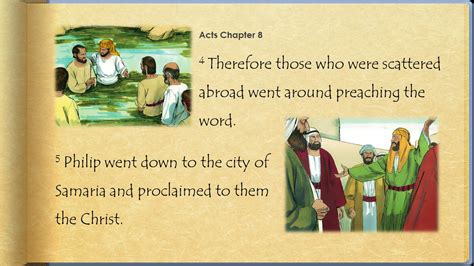 Acts 81 24 Philip Preached In Samaria Pnc Bible Reading