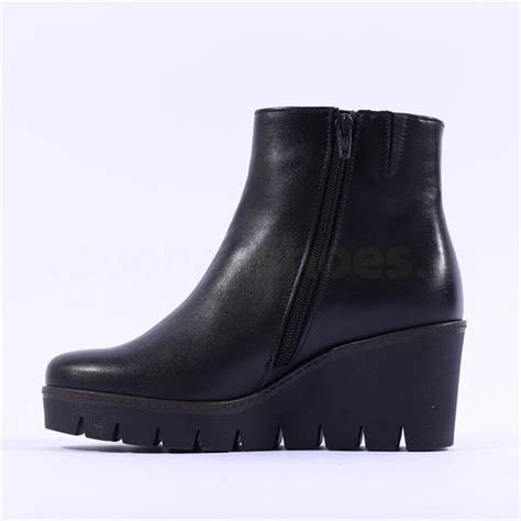 Gabor Platform Wedge Boot Utopia Black Leather Vaughan Shoes Ireland