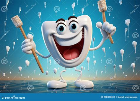 Artful Representation of Oral Hygiene Using Cartoon Imagery and Symbolic Icons Stock ...