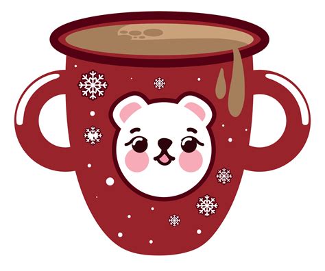 cute hot cocoa mug 13817638 Vector Art at Vecteezy