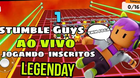 Stumble Guys Ao Vivo Jogando Os Inscritos Venha Jogar P