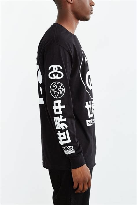 Lyst Stussy Japan International Long Sleeve Tee In Black For Men