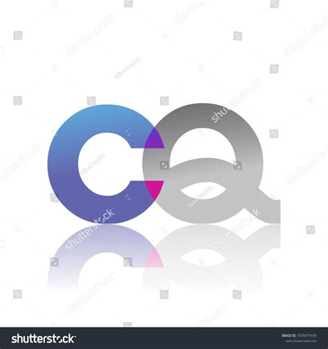 Initial Letter Cq Lowercase Overlap Logo Stock Vector Royalty Free