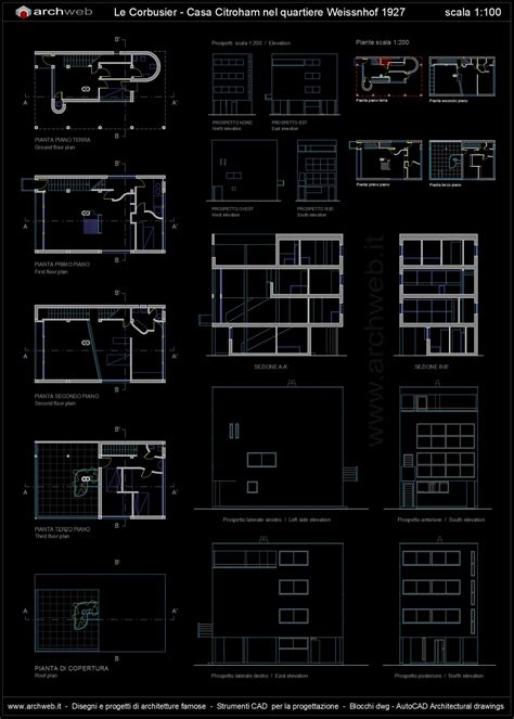 Citrohan House Weissenhof Autocad Architettura Architetti Autocad