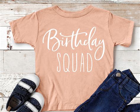 Baby Birthday Squad Shirts Youth Birthday Squad Shirt Etsy Uk