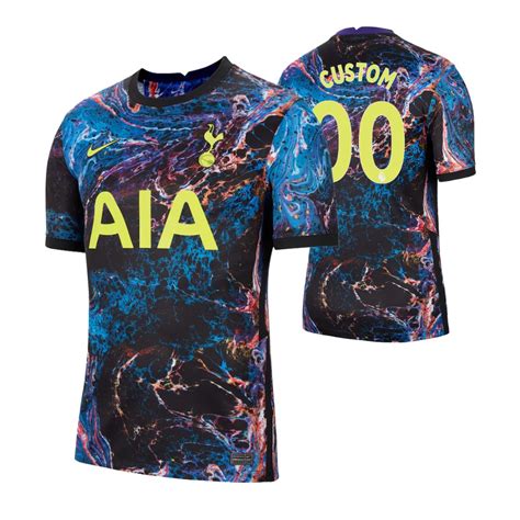 Custom Tottenham Hotspur 2021 22 Away Jersey Black