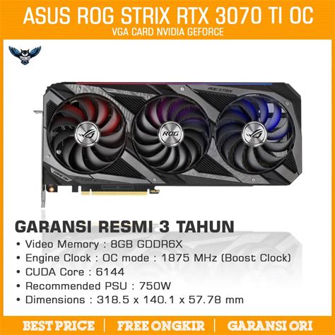 Jual Vga Asus Rtx Ti Rog Strix Oc Gb Ddr X Nvidia Geforce