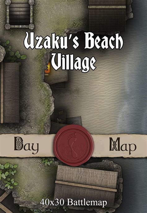 X Battlemap Uzakus Beach Village Seafoot Games Camps