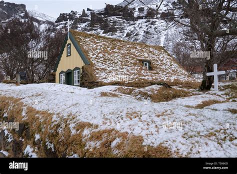 Old church of the village Hof during winter, Iceland Stock Photo - Alamy