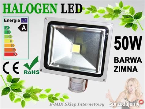 Halogen Lampa Led W Z Czujnikiem Ruchu Wodoodporny B Onie