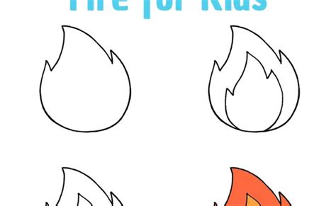 How To Draw Fire Easy Drawing Tutorial For Kids Salamselim