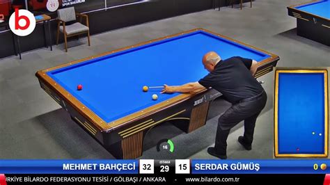 SERDAR GÜMÜŞ vs MEHMET BAHÇECİ TÜRKİYE 3 Cushion Billiards