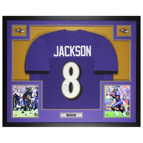 Lamar Jackson Signed Custom Framed Jersey Display (JSA) | Pristine Auction