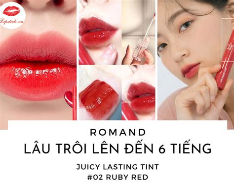 Son Romand Màu Ruby Red Đỏ Cam Đẹp Nhất Hot Nhất Nên Rinh