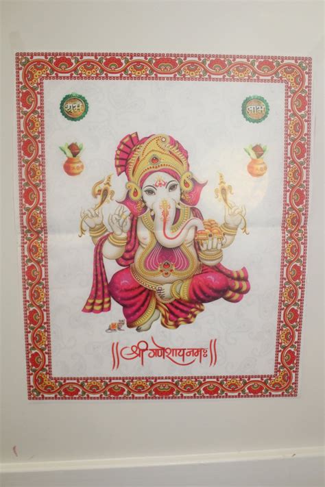 Ganesh Sthapana Ganesha For Gujrati Wedding Clothes Small Bacdrop