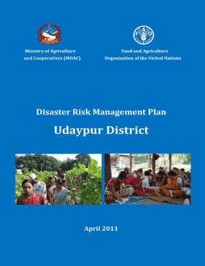 Fillable Online Disaster Risk Management And Climate Change Adaptation