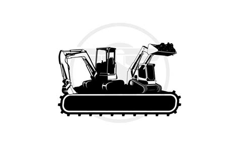 Skid Steer And Mini Excavator Logo Graphic By Sllametdesigns · Creative