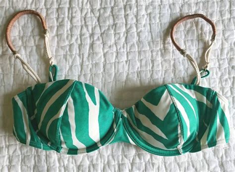 Vix Paula Hermanny Elis Nissi Underwire Bikini Top Zalie Green Stripe