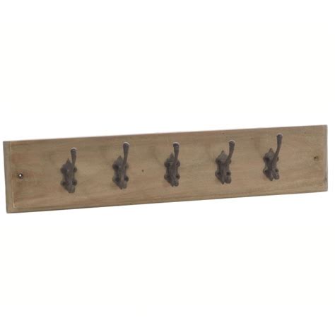 Vintage Quintuple Coat Hook Wooden Coat Hooks Wall Coat Rack