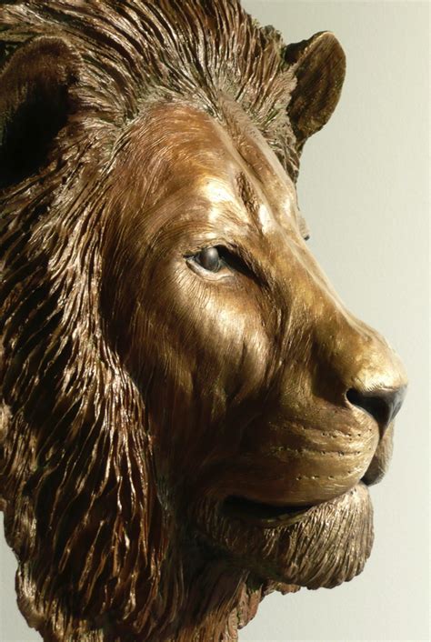 Lion Bronze Sculpture Tom Hjorleifson