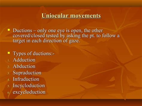 Eye muscles and ocular movements, laws of ocular motility | PPT