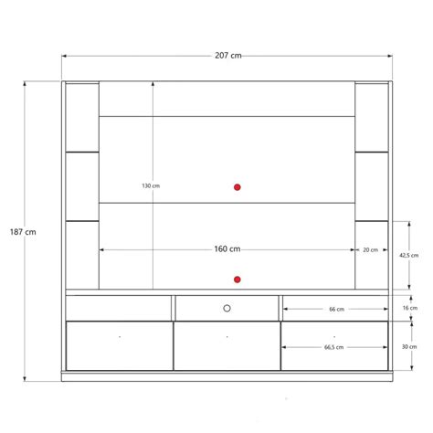 Home estante TV 70" 3 puertas con ruedas y luz led gris cinza freijo