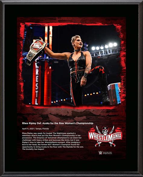 Rhea Ripley World Wrestling Entertainment 10.5" x 13" WrestleMania 37 ...