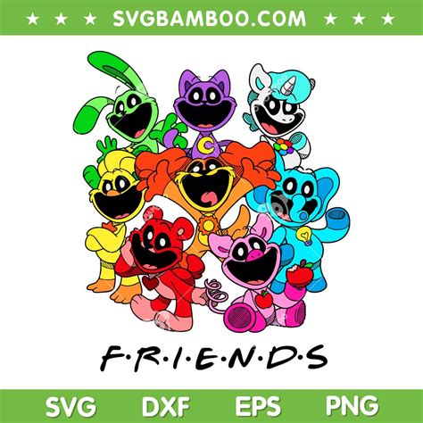 Smiling Critters Friends SVG PNG