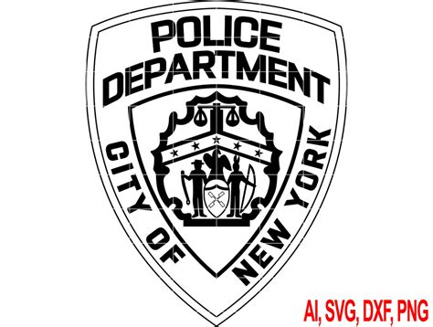 City of New York Police Badge Vector File for CNC Router, Vinyl, Plasma ...