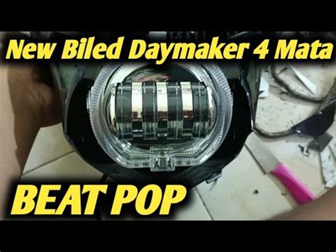 Cara Pasang Lampu Biled Daymaker 4 Mata Di Beat Pop YouTube