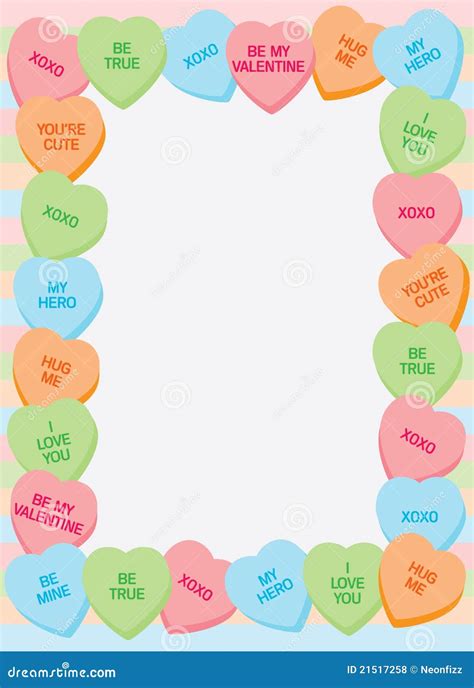 Candy Heart Frame Royalty Free Stock Photos Image 21517258