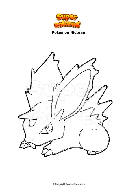 Nidoran Pokemon Coloring Page