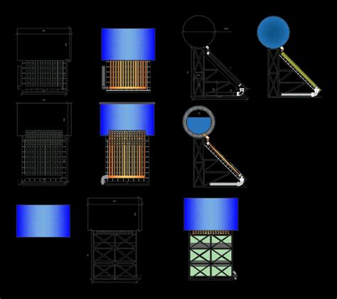 D De Un Calentador Solar De Tubos En Dwg Kb Librer A Cad