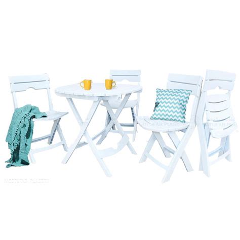 Pack Table Chaises Pliantes Ruspina Blanc Spacenet