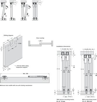 Sliding Door Hardware Slido F Line21 40C set Häfele