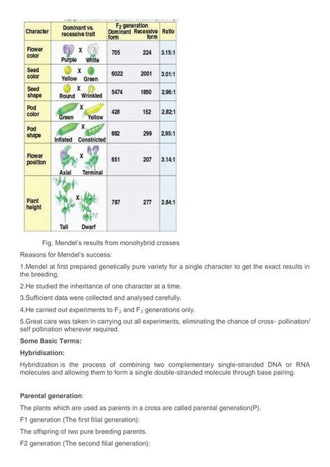 SOLUTION Botany Mendels Laws Of Inheritance Notes Studypool