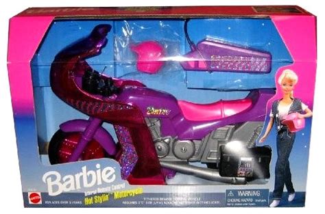 1997 Barbie Hot Stylin Motorcycle With Tethered Remote Control