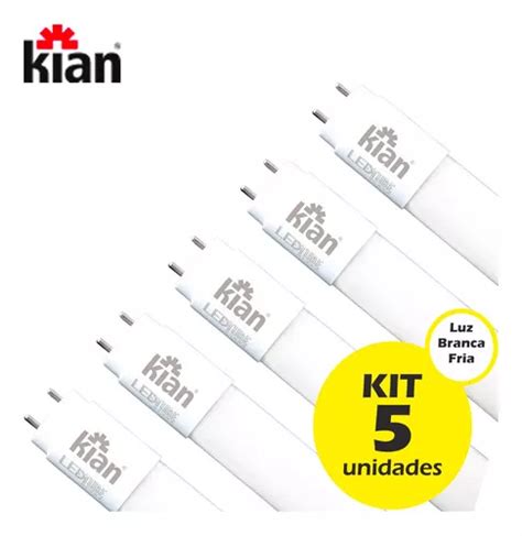 Kit con 10 lámparas LED tubulares de 9 W 6500 K 60 cm blanca color