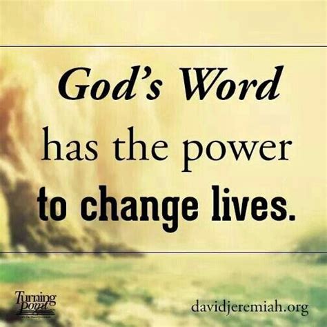 Gods Word Has The Power To Save Lives Christian Spiritual Quotes